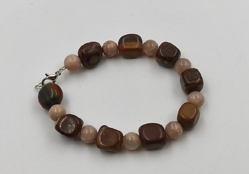 Χειροποίητο βραχιόλι με Ιόλιθο και Ίασπι