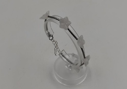 χειροποίητο βραχιόλι από ατσάλι με ζαντ