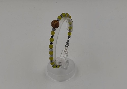 χειροποίητο βραχιόλι με ζαντ, αιματίτη και ίασπι