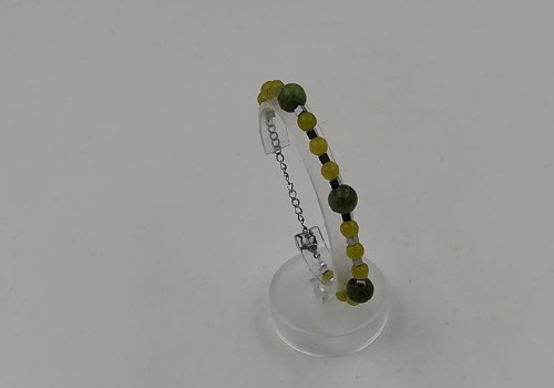 χειροποίητο βραχιόλι με ζαντ, αιματίτη και νεφρίτη