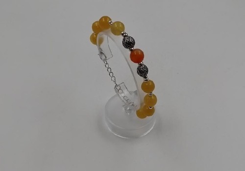 χειροποίητο βραχιόλι από καλσίτη και καρνεόλη