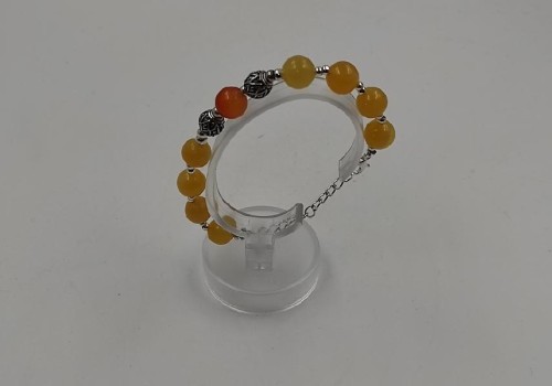 χειροποίητο βραχιόλι από καλσίτη και καρνεόλη