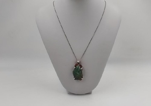 Χειροποίητο μενταγιόν από ασημί με αδαμίτη