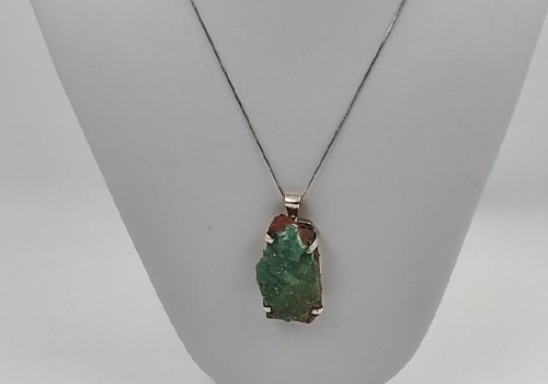 Χειροποίητο μενταγιόν από ασημί με αδαμίτη