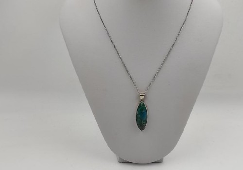 Χειροποίητο μενταγιόν από ασημί με χρυσόκολλα