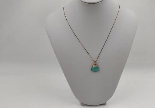 Χειροποίητο επιχρυσωμένο μενταγιόν από ασημί με σμισθονίτη