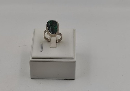 Χειροποίητο δαχτυλίδι από ασημί 925 με Μαλαχίτη