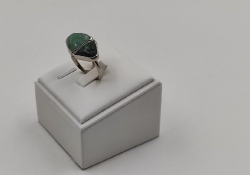 Χειροποίητο δαχτυλίδι από ασημί 925 με Μαλαχίτη και Φουξίτη