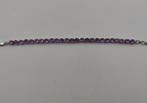 Βραχιόλι Ριβιέρα από ασημι 925 με Αμέθυστο Βραχιόλι Ριβιέρα από ασημι 925 με Αμέθυστο