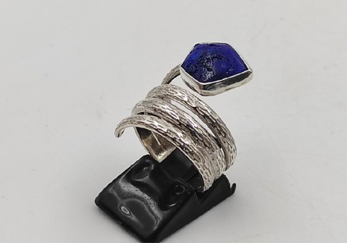 Χειροποίητο δαχτυλίδι από ασημί 925 με Αζουρίτη