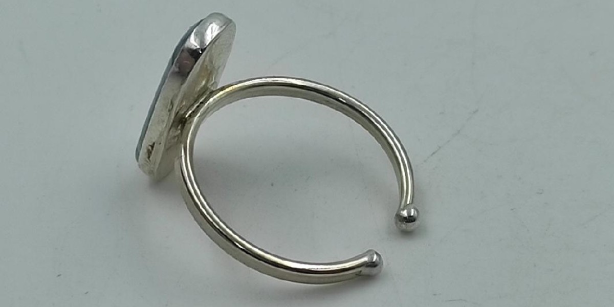 Χειροποίητο δαχτυλίδι από ασημί 925 με Φθορίτη