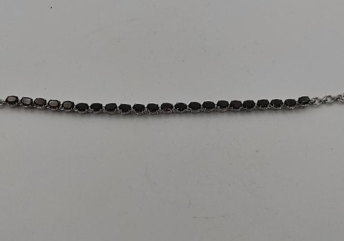 Βραχιόλι Ριβιέρα από ασημί 925 με Καπνία Χαλαζία