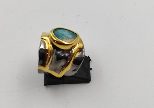 Χειροποίητο δαχτυλίδι από ασημί 925 με Σμιστονίτη