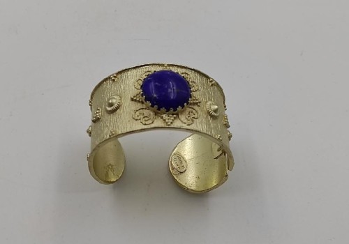 Χειροποίητο βραχιόλι απο brass και φυσικό Σοδάλιθος