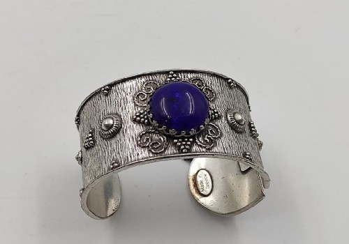 Χειροποίητο βραχιόλι απο brass και φυσικό Σοδάλιθος